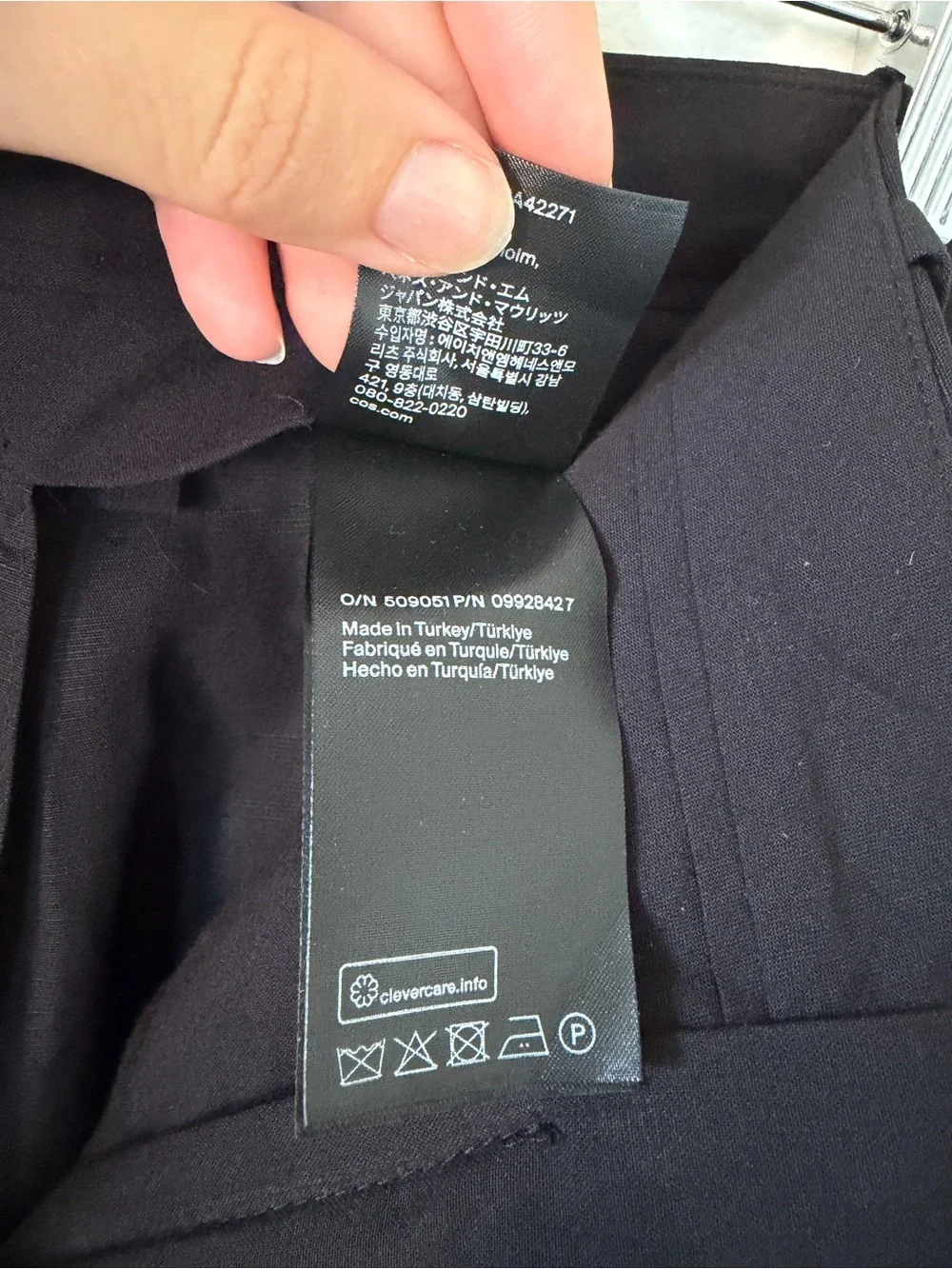 COS *NWT* Linen Blend Wide Leg Trouser in Black - 2